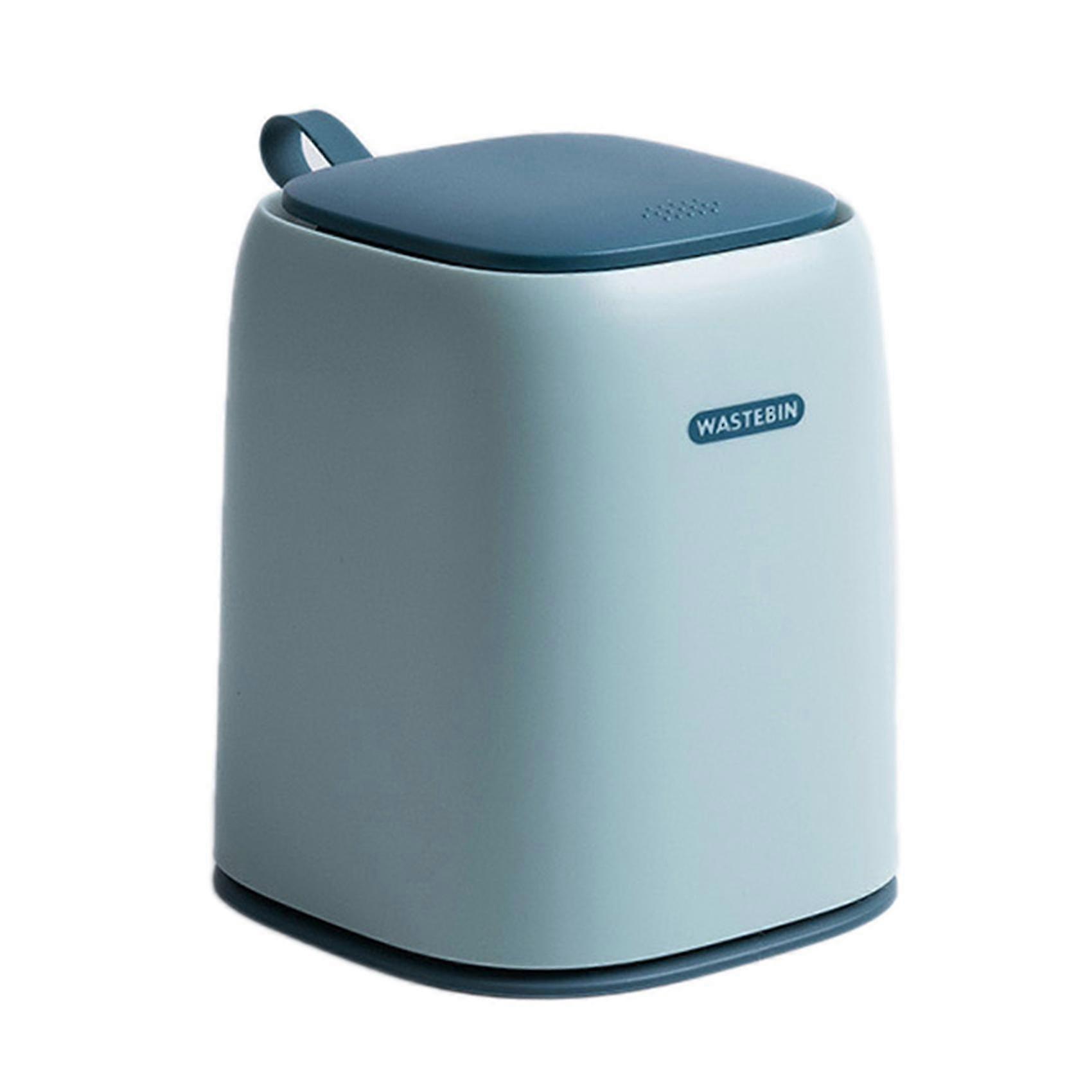 Mini Small Waste Bin Desktop Trash Can Plastic Dustbin -Light