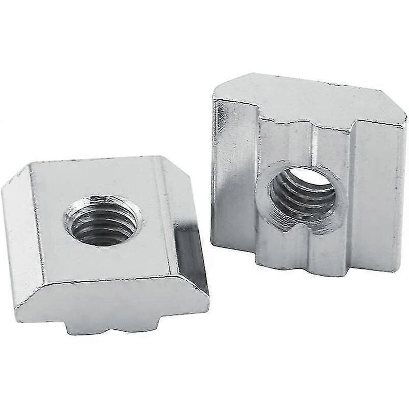 Crday Set Of 50pcs European Standard Sliding T-nuts Carbon Steel Nickel Plating Surface Gift