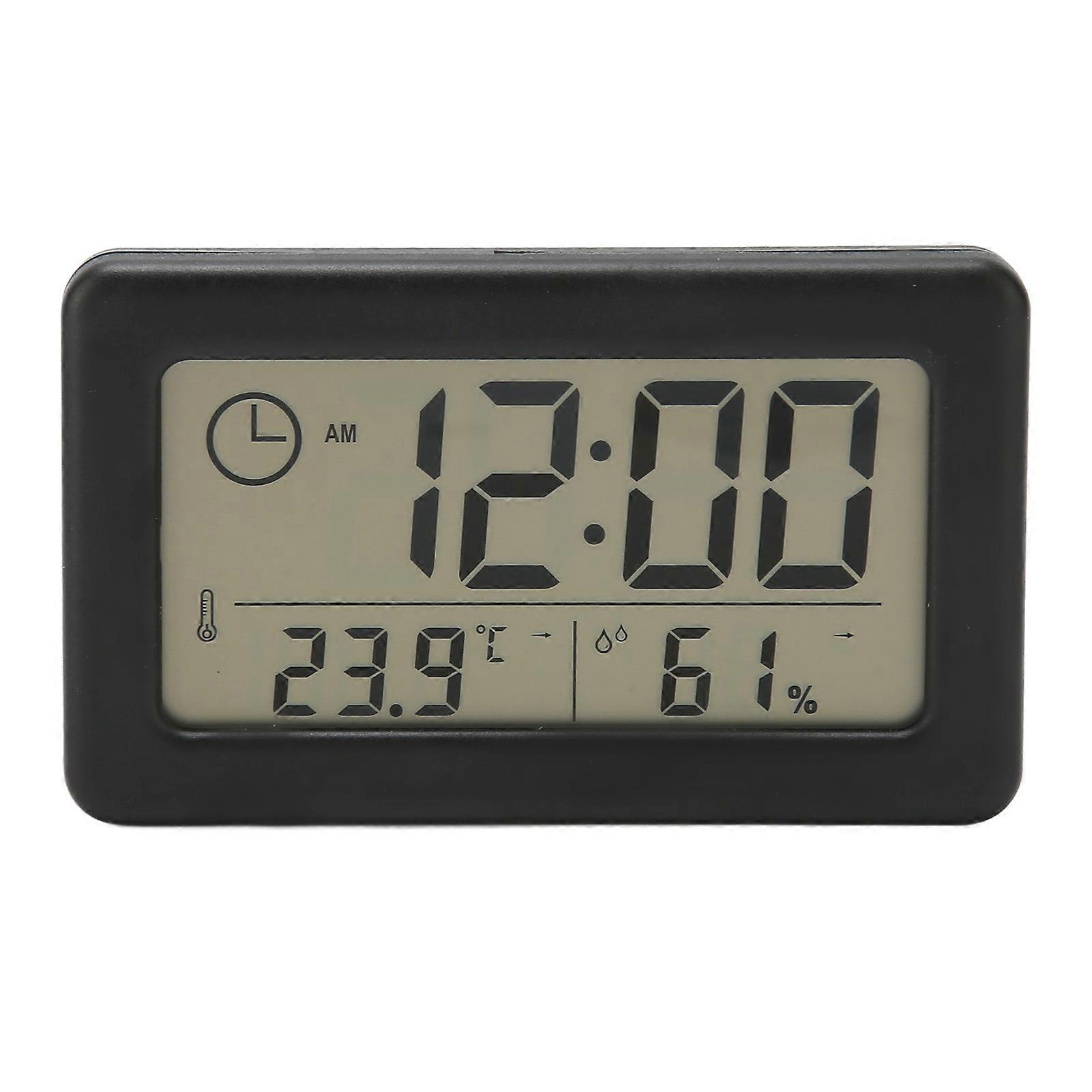 Digital Alarm Clock with Temperature and Humidity Display Portable and Humidity with Back Stand and Hanging Holes