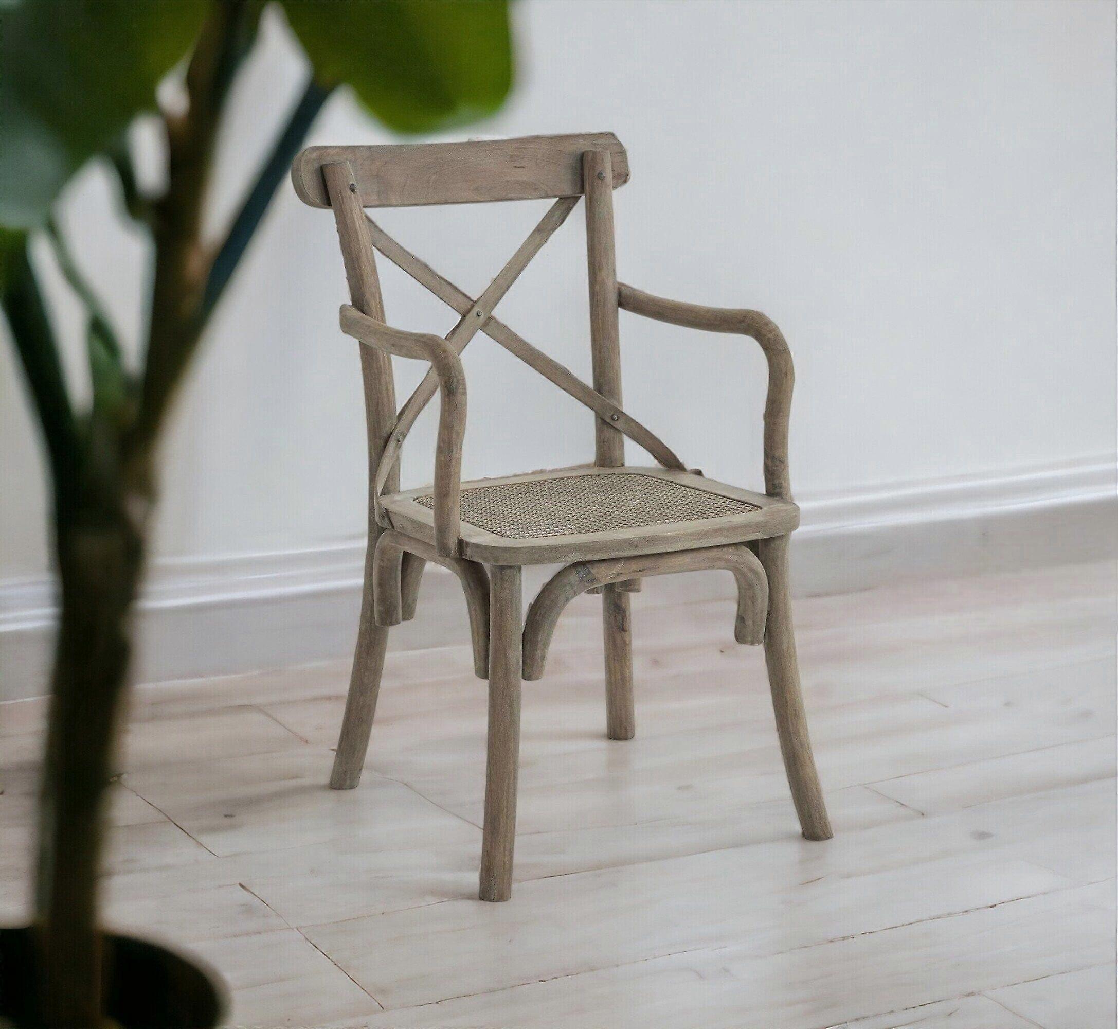 Vintage Style Cross Back Armchair