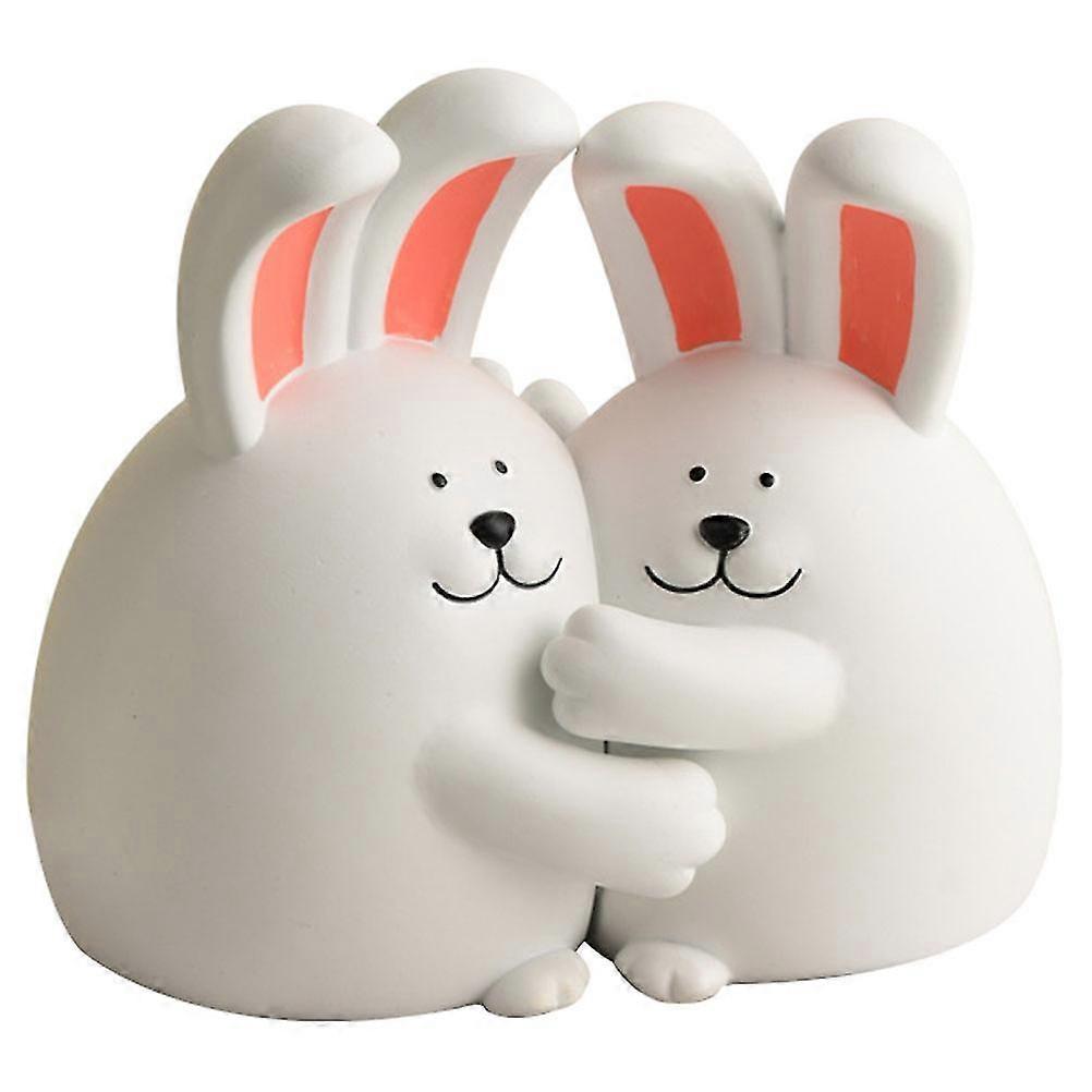 1 Pair of Book Stand Display Stand Resin Stand Rabbit Shaped Bookend for Home Office