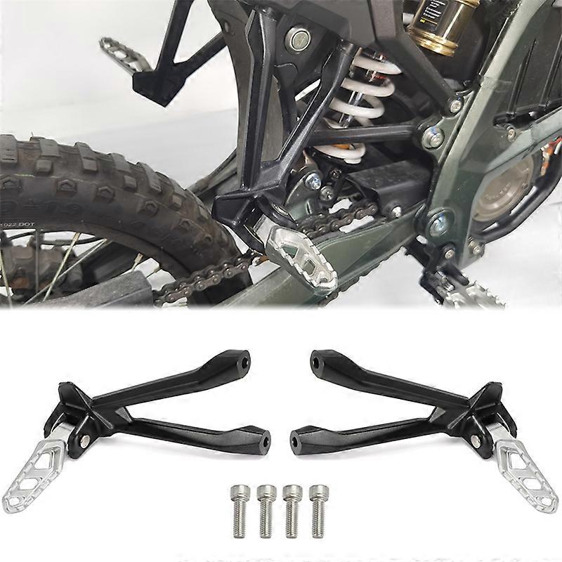 JXR Black Foot Pegs Bracket Holder For Sur Ron - Foot Rests Replacement