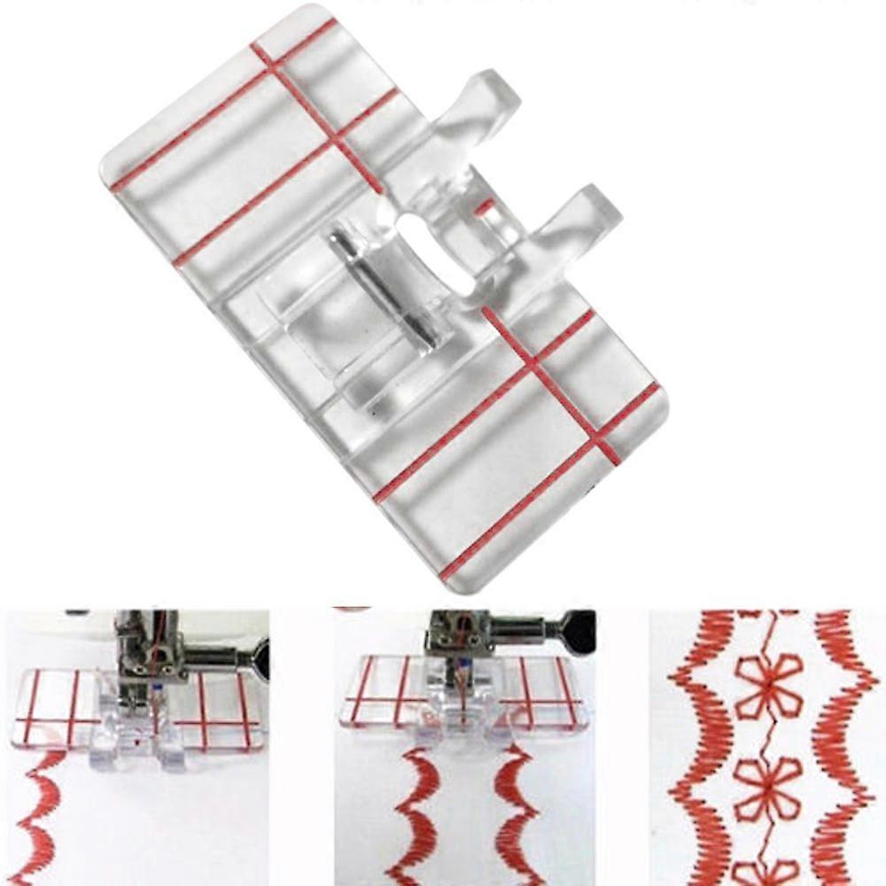 Multifunction Simple Mini Plastic Parallel Stitch Foot Presser Transparent Domestic Sewing Machine Parallel Stitch Sewing Tool