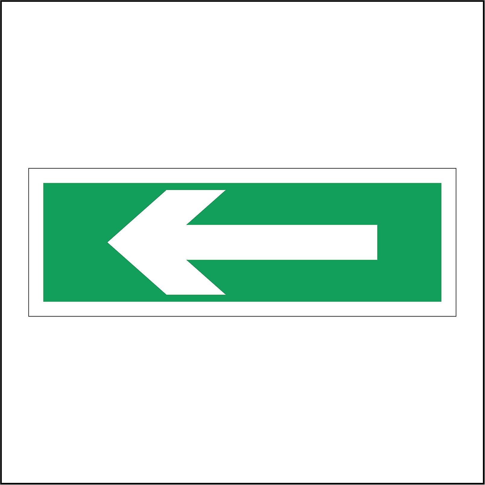 CS258 Arrow Pointing Left Sign with White Arrow Pointing Left
