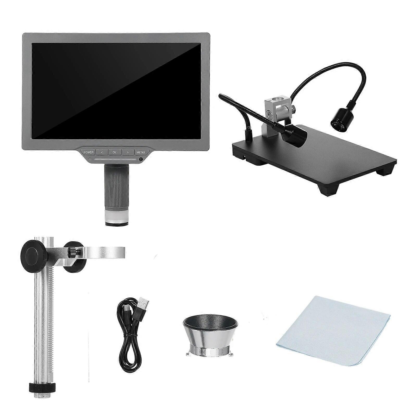 Digital Microscope with 10.1'' IPS Screen TV Digital Microscope for Electronic Repair Coin Microscope IR Remoter USB Cable Base