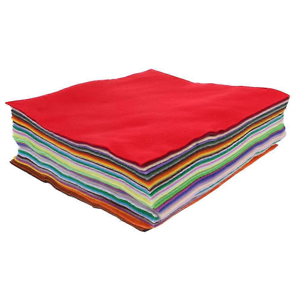40 stk Diy Polyester Soft Filt Nonwoven Fargerike Fabric Sheet Craft Arbeid 30x30cm