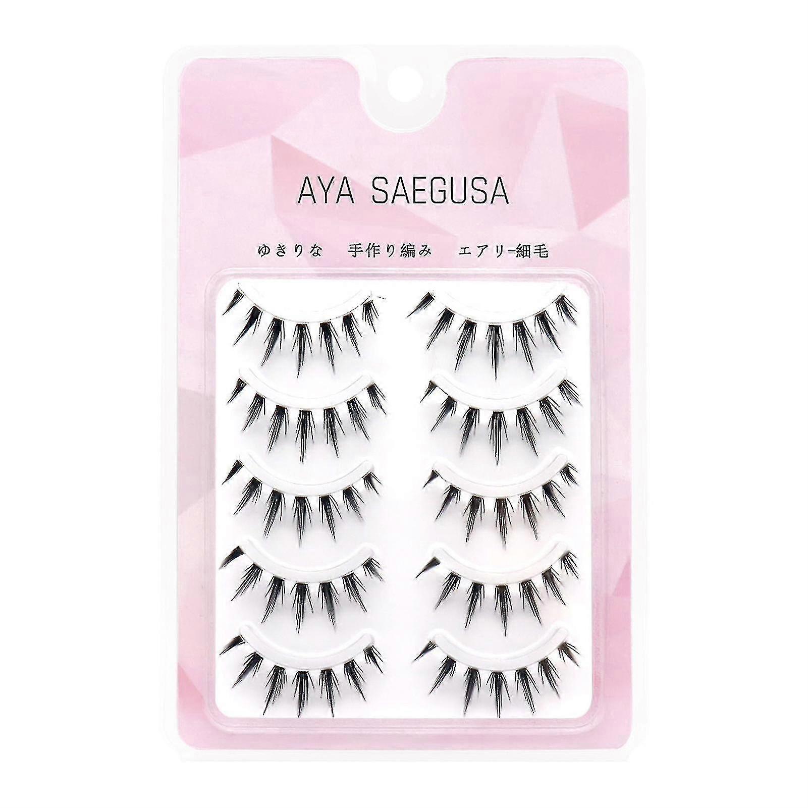 5 Pairs Natural Simulation False Eyelashes Multiple Styles Soft Delicate Lashes Eye Makeup Accessory