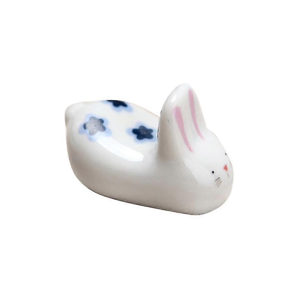 5 pcs Ceramic Chopsticks Rest Rabbit