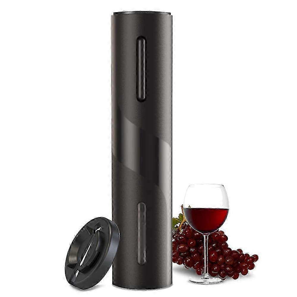 Electric Wine Opener,  with Foil Cutter, One-click Button Reusable Automatic Wine Corkscrew Remover -Black