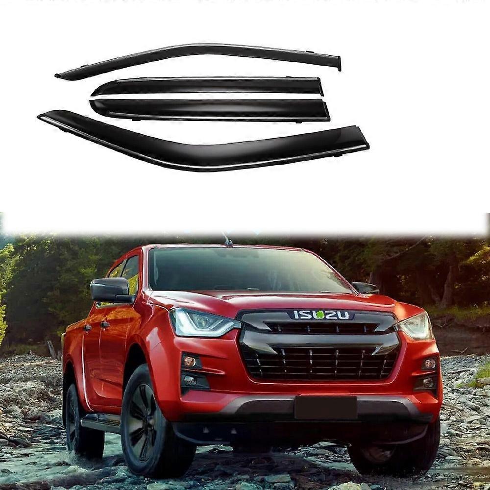 For Lsuzu D-Max Car Accessories 2022-2025 Weather Shields Window Visors Rain Sun Guard Deflectors
