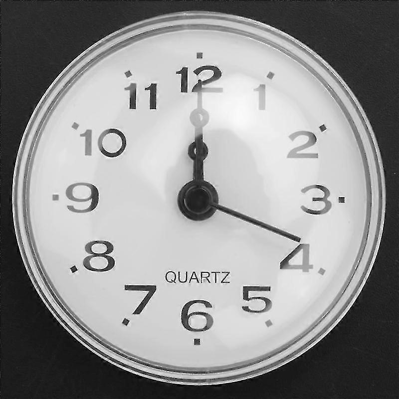 7cm Waterproof Kitchen Bathroom Shower Clock Suction Cup Sucker Wall Black