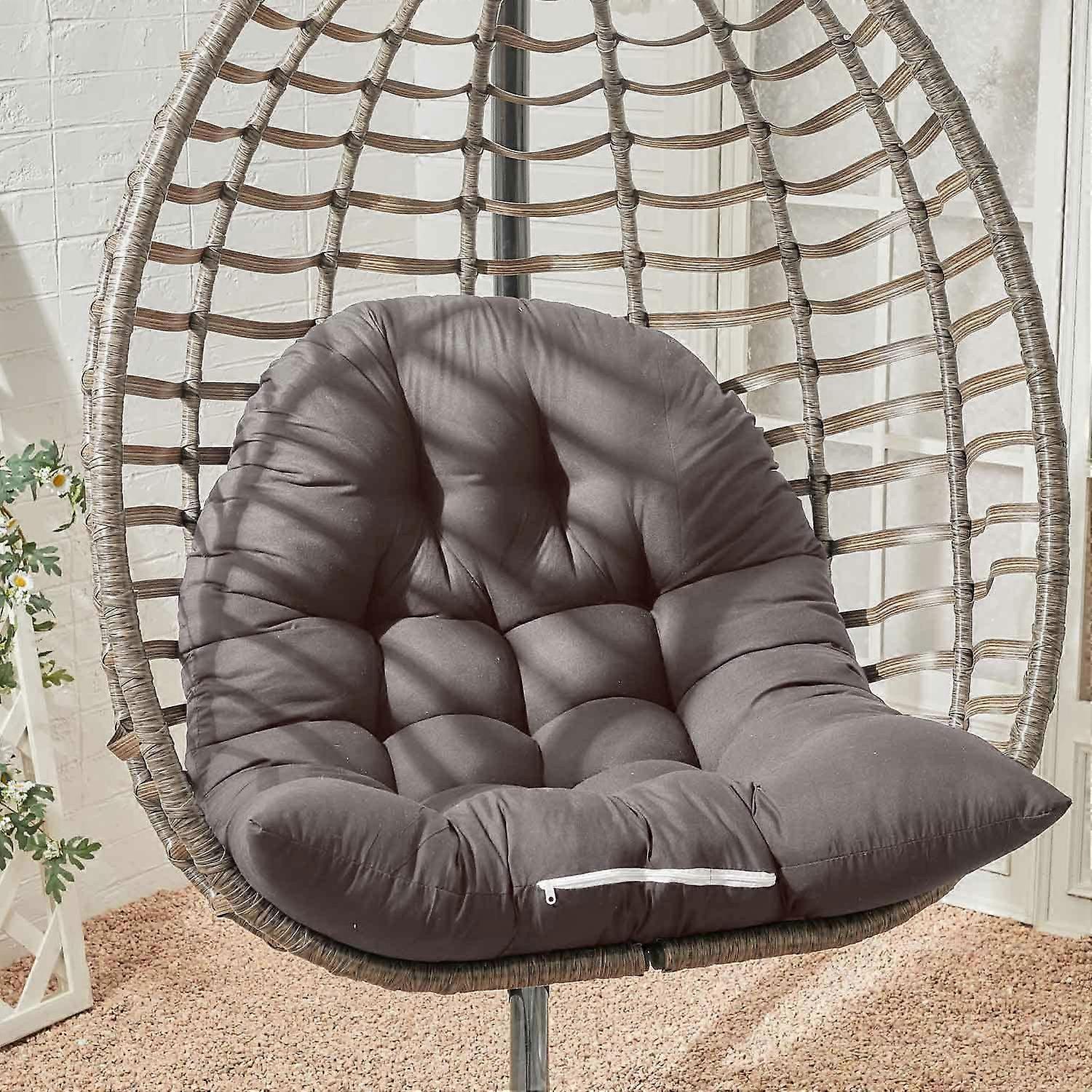 椅垫，秋千挂椅垫 吊篮椅垫 藤条垫 花园户外室内露台椅垫 120x80cm，深灰色