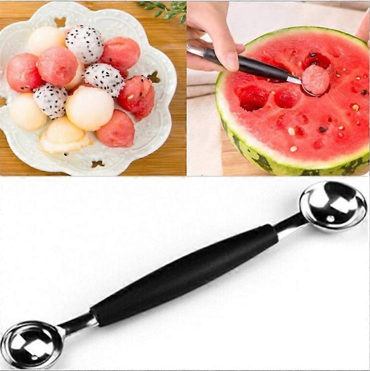 Melon scoop, fruit scoop, ice cream scoop, melon cutter Black
