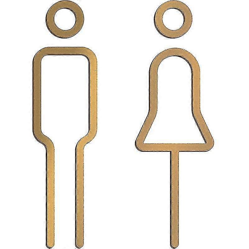 男性女性金属壁サインプレートトイレドアプレートウォッシュルームラベル WC サイネージボード