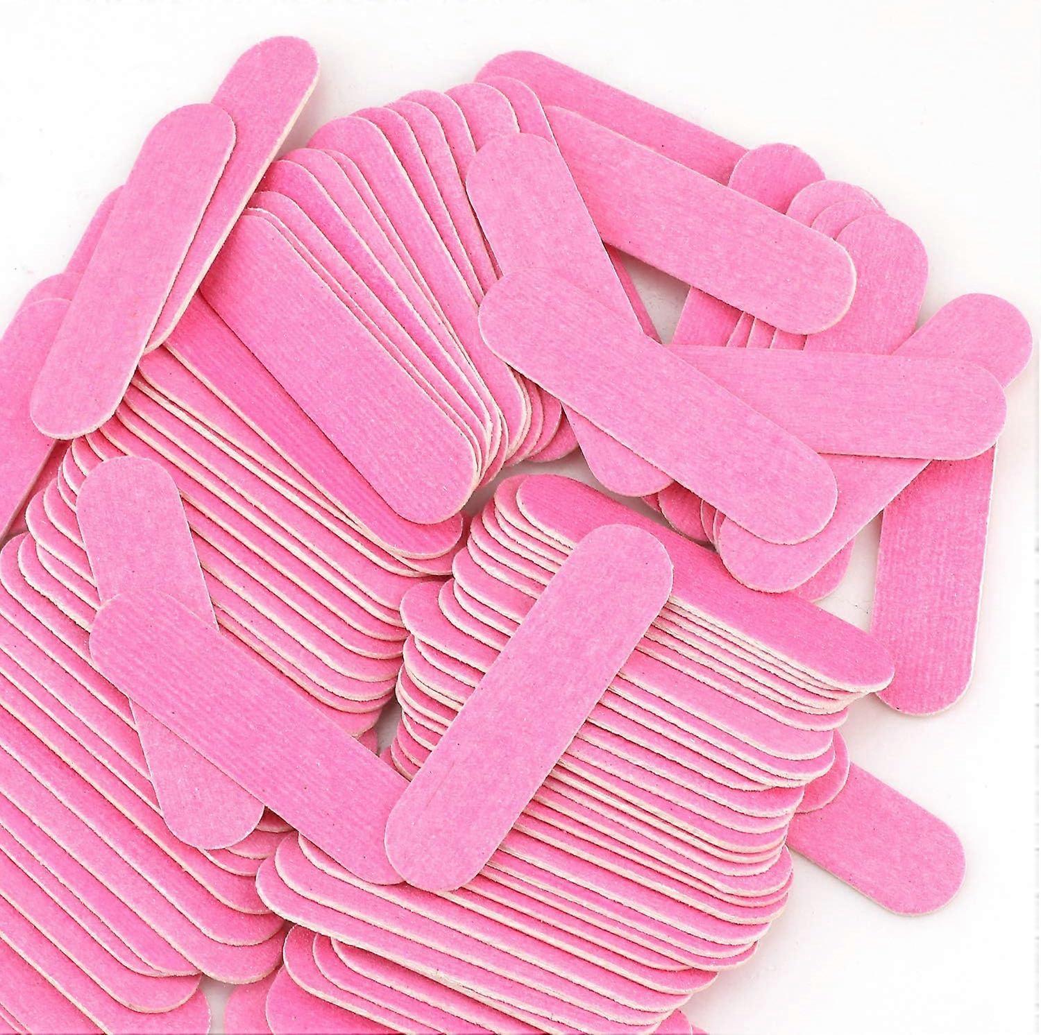 MUJIXI 100 Pcs Nail File, Professional Nail Files, Double Sided 180/240 Grit Board5*1.3cm,The Big Red