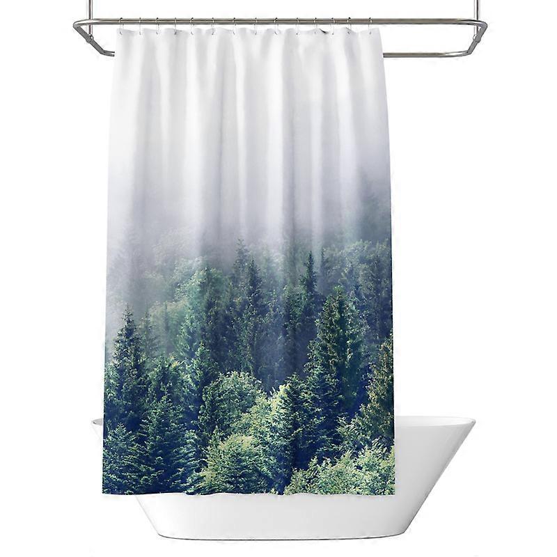 Rainforest Print Waterproof Shower Curtain
