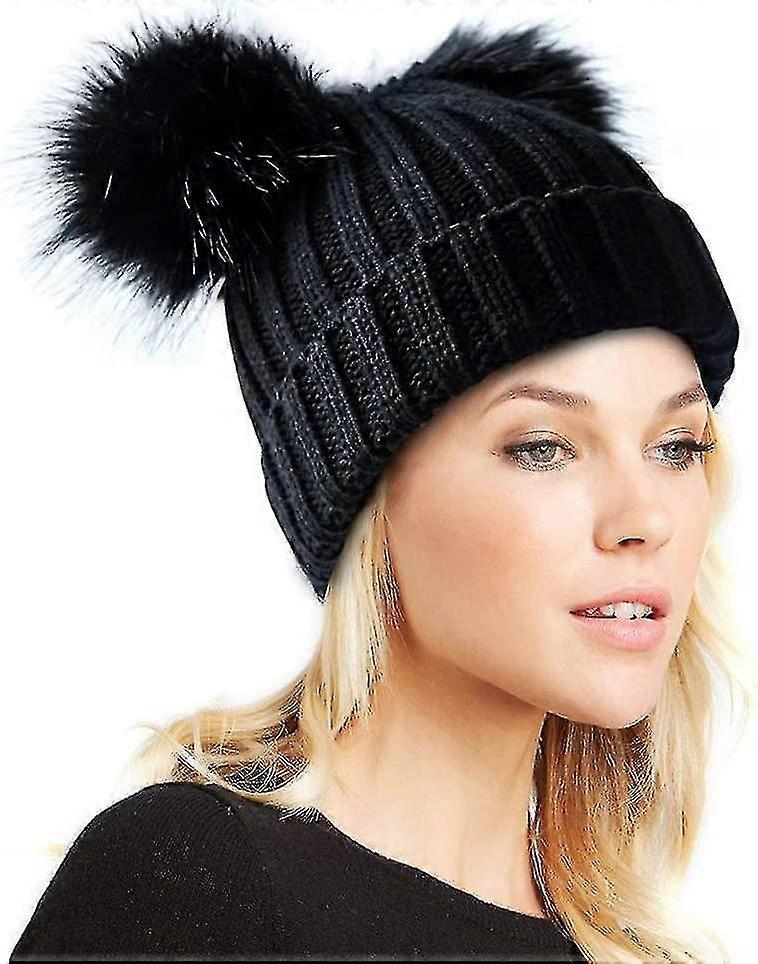 Cappello Cappellino Donna Kawaii Pelliccia Berretto Tricot Pompon - Foto 6