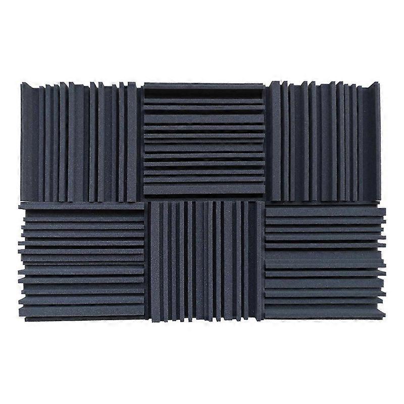6 Pcs Acoustic Studio Absorption Foam Panel Broadband Sound Absorber Periodic Groove Structure