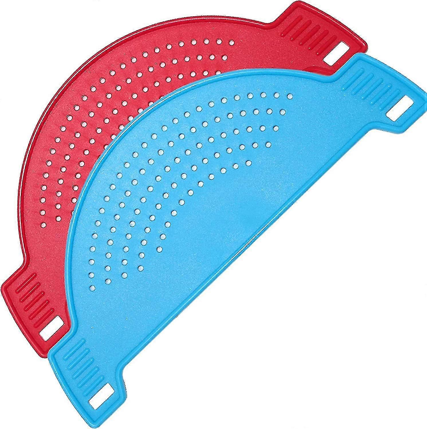 2pcs Plastic Drainer Strainers Food Filter Board 11.2x4.1in