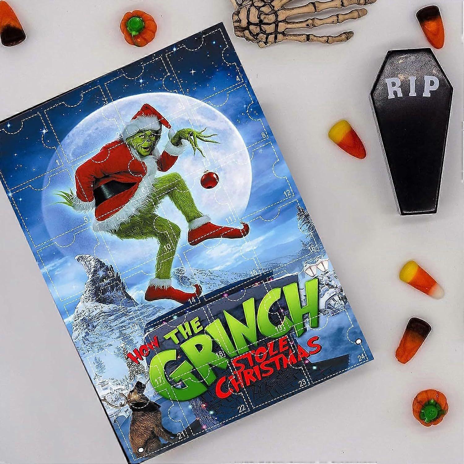 Advent Calendar 2023 New Green Furry Grinch Christmas Advent Blind Box GrinchsAdvent Calendar