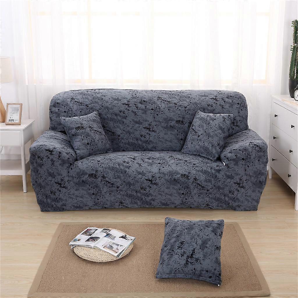Elastischer Sofabezug 4 Größen dunkelgrau - dunkelgrau, 1-Sitzer 90-140cm