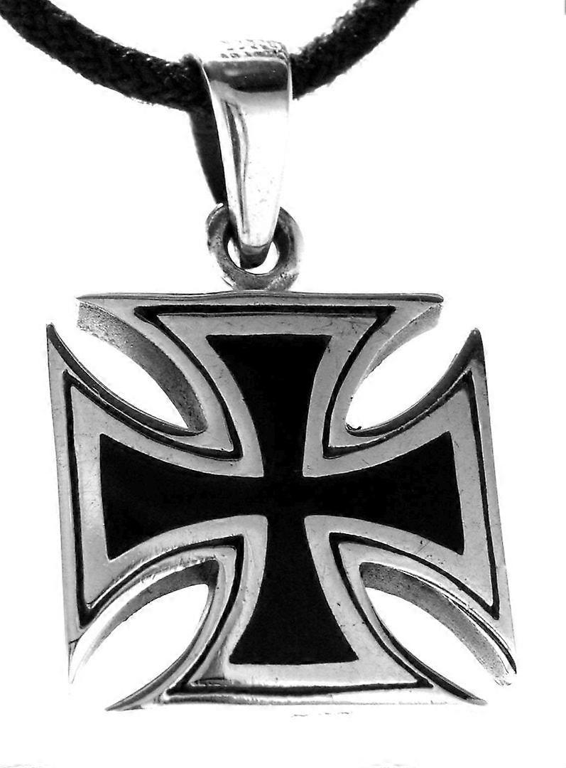 Iron Cross 333 with Snake Chain - Silver