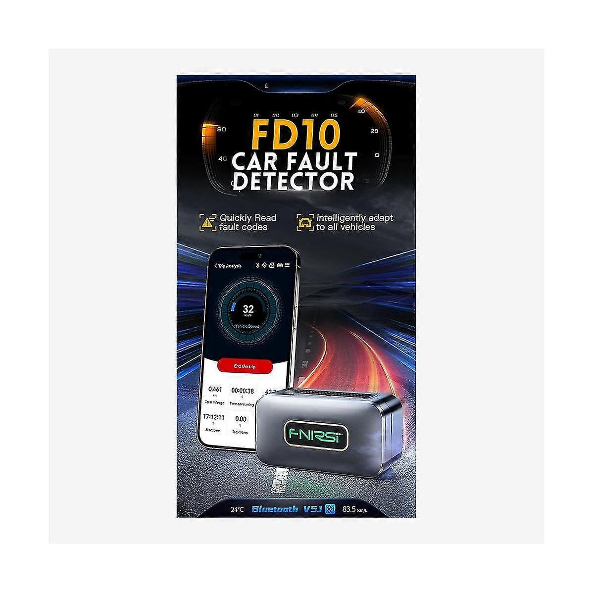 Fd10 Car Obd2 Scanner Code Reader Clear Error Obd Diagnostic Tool For Ios Android Bt 5.1 Check Eng