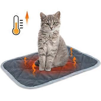 schönes selbstheizendes Kissen für Katze und Hund, Welpen-Haustier-Heizmatte waschbar rutschfest, weiche Plüsch-Wärmedecke, umweltfreundliche extra warme Bettmatratze, S 40x