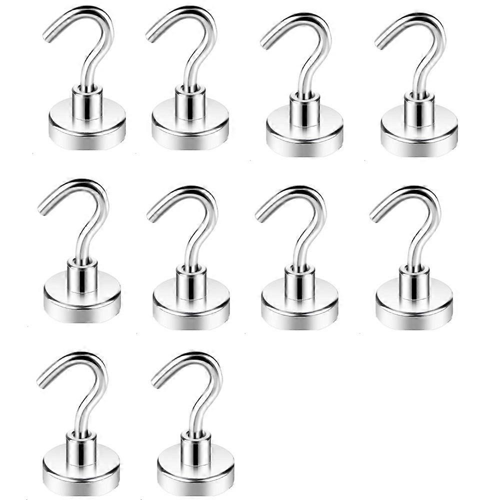 10 Pack Magnetic Hooks, Strong Magnet with Fridge Hook, Heavy Duty Cruise Hook for Ceiling, Magnetic Hook