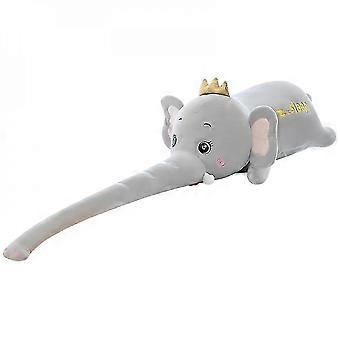 Grijs130cm grijs130cm olifant pluche gevuld kussen super zacht cartoon knuffelen speelgoed