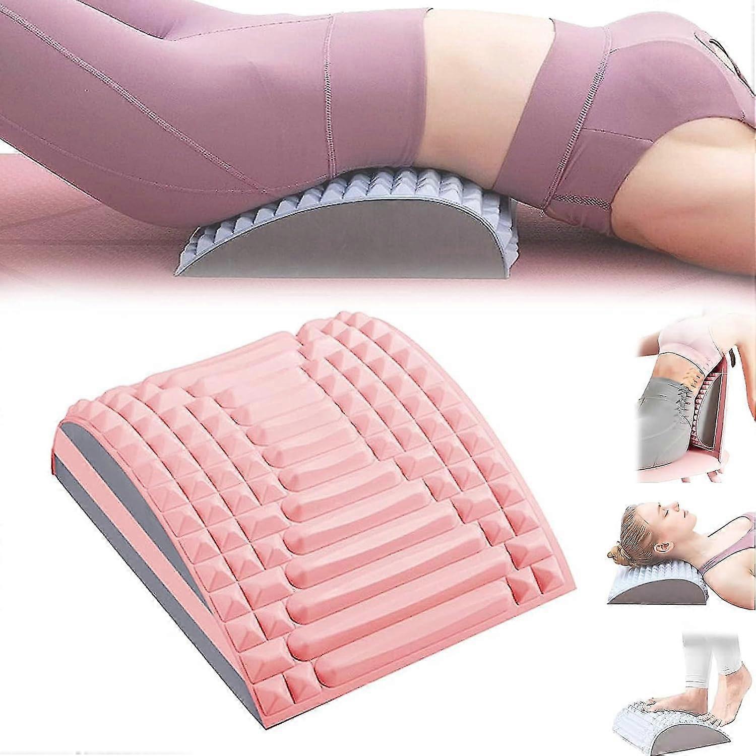 Back Stretcher Pillow - Back Pain Relief Treatment Stretcher Lumbar Support Massage, Posture Corrector Traction Device Sciatica Pain Relief