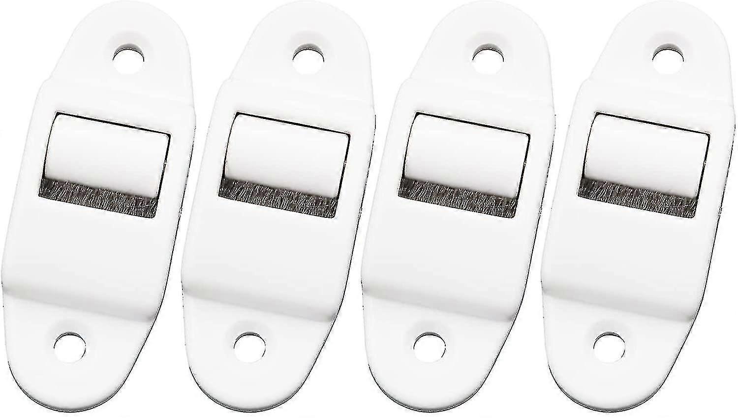 4 Pack Roller Shutter Strap Guides - With Roller And Brush - Mini Strap Guide - 45mm Hole Spacing (roller Up To 24mm Width)
