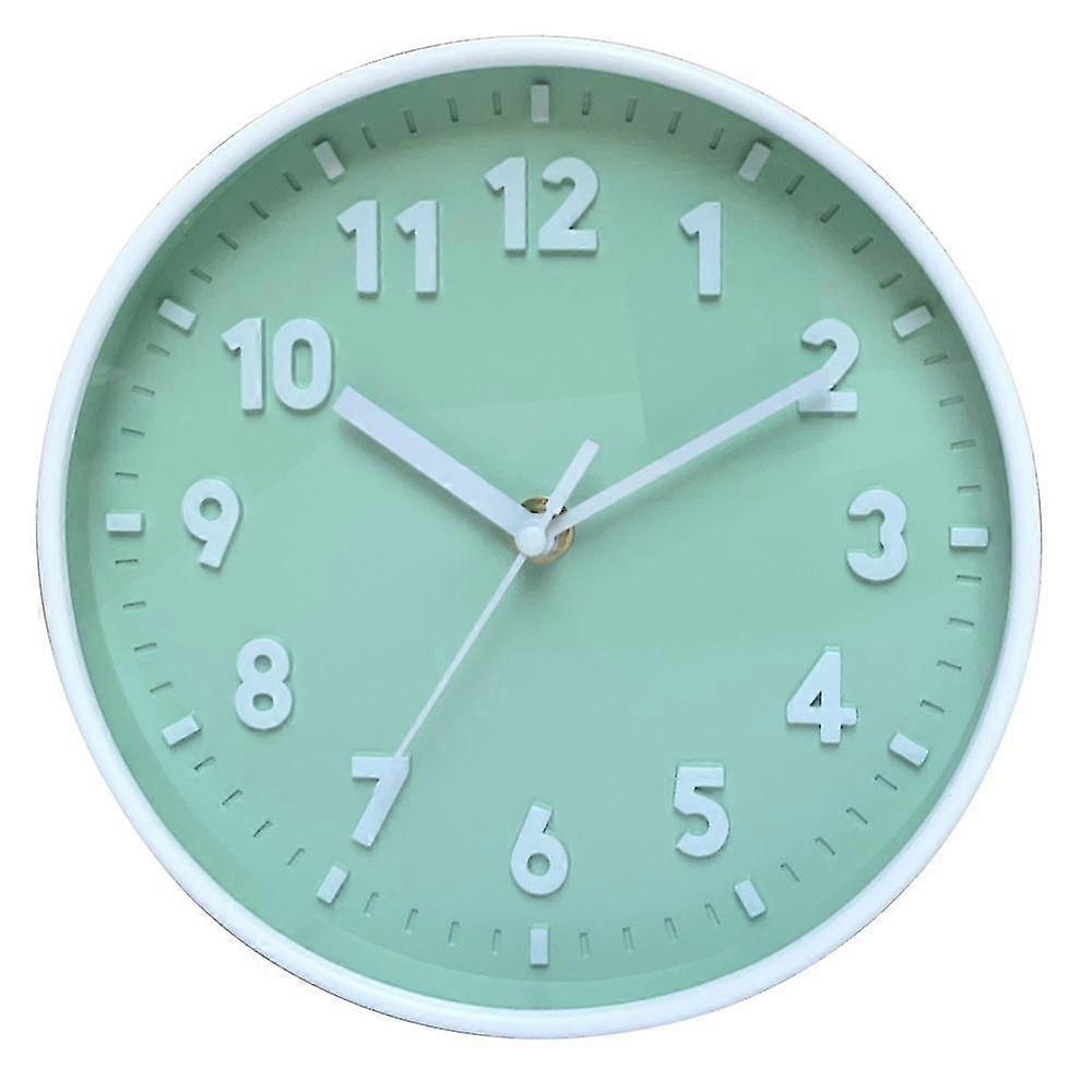 3d Digital Modern Wall Clock, Round Bright Color Dial