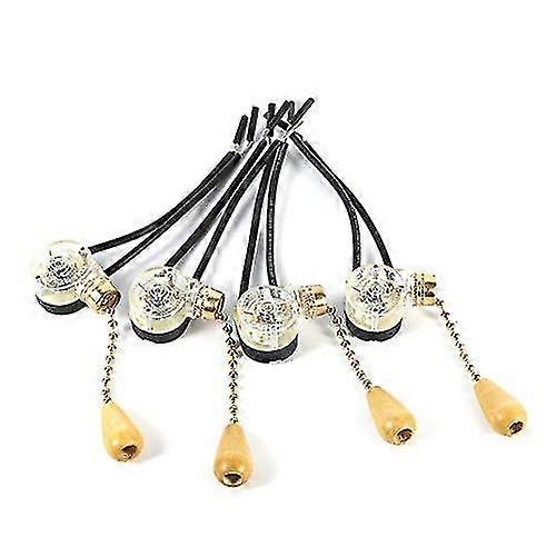 4 Pcs Pull Switch Home Fan Lamp Wall Light Replacement Pull Chain Cord Switch