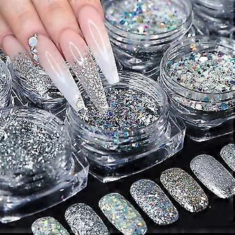 Chstarina 48 Nagelglitzer-Boxen – Holografisches Glitzerpulver, Pailletten & Perlen Für Nail Art & DIY