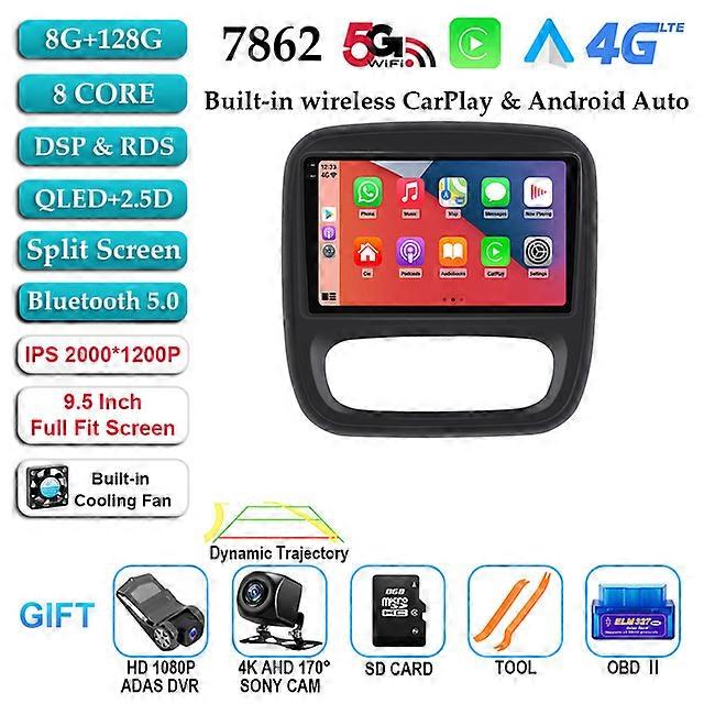 Android 12 Car Audio Intelligent For Renault Traffic 3 2014 - 2021 Opel Vivaro B 2014 - 2018 Multimedia Video Player Navigation