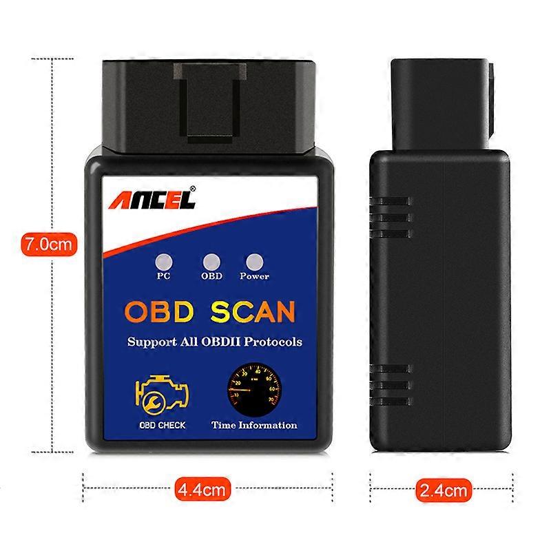 ANCEL ELM327 V1.5 Car Code Reader PIC18F25K80 Chip OBDII Diagnostic Tool PK ICAR2 OBDSCAN Scanner For iPhone/Android