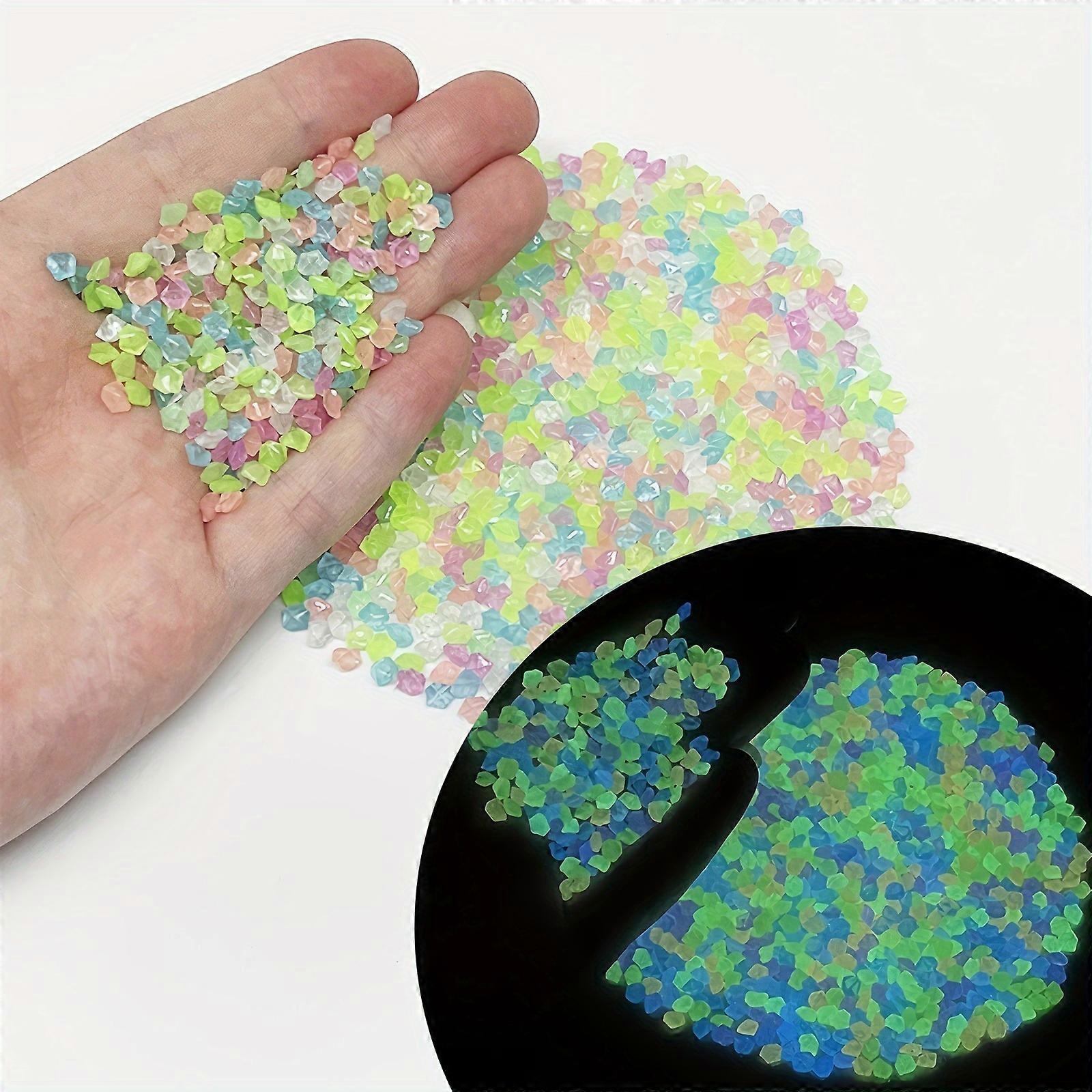 2200pcs Radiant Nighttime Aquarium Gems - Colorful Glowing Fish Tank Pebbles - Bright Decorative Stones for Unforgettable Aquascaping - Durable, Recha