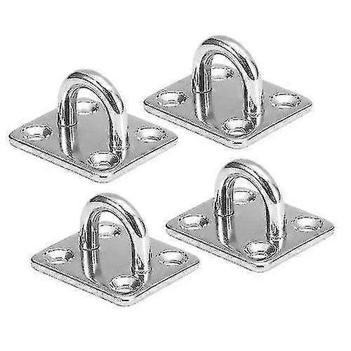 4pcs Pad Eye Plates Marine Hardware Multifonctionnel Wall Mount Hook Loops