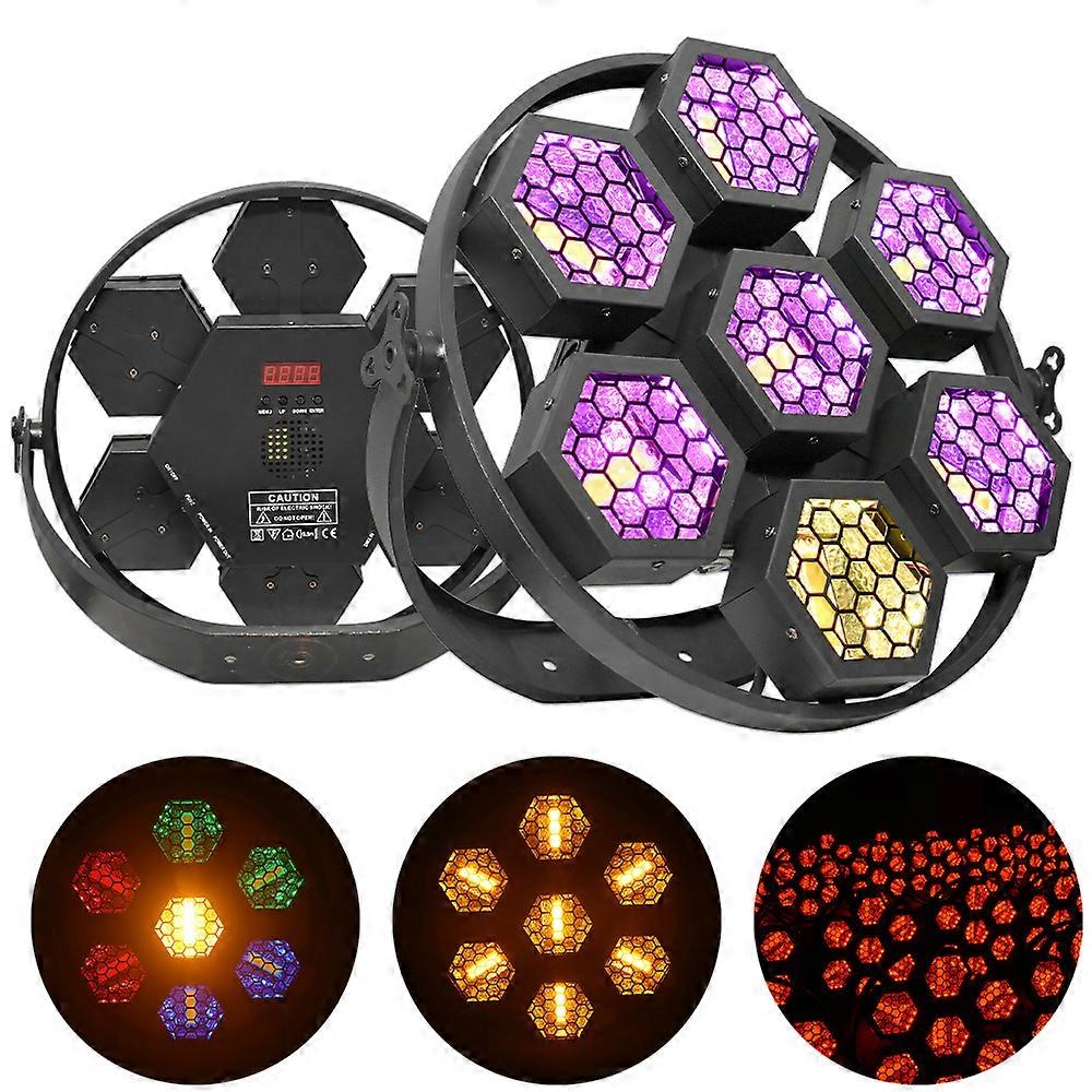 7x50W RGB LED-retrosalamavalo ja ylimääräinen Blacklight DMX512 DJ Sound Party vilkkuvat valot tanssiklubi DJ Disco Stage Effect