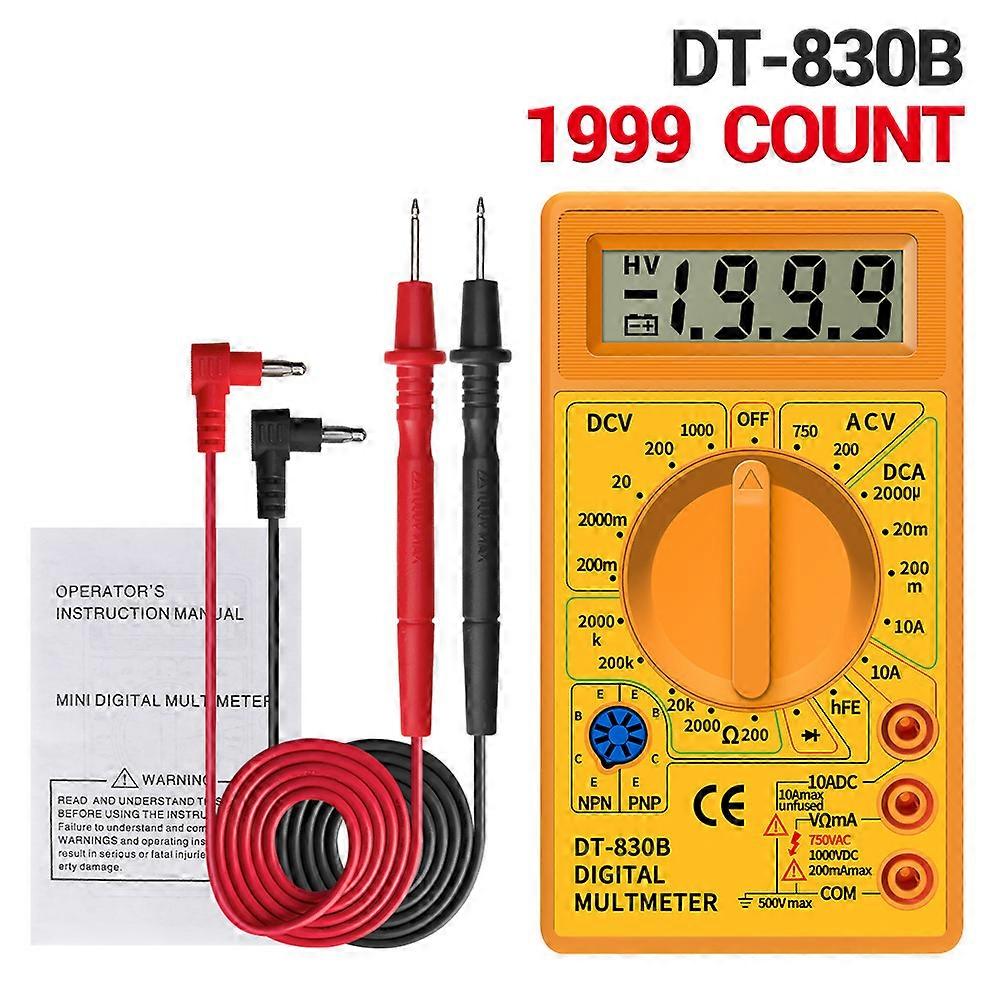 Φορητός DT830B ψηφιακός φορητός ελεγκτής 750/1000V μετρητών αμπερόμετρου εναλλασσόμενου ρεύματος/συνεχούς ρεύματος LCD μικρόμετρων βολτόμετρο με τον έλεγχο