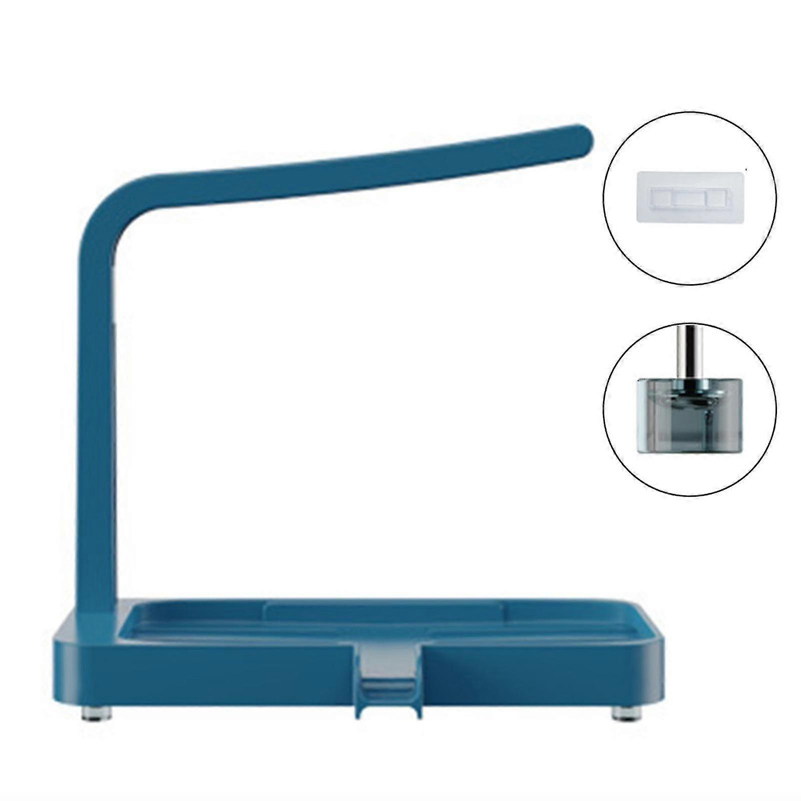 Kitchen Sinks Storage Basket Sink Caddy Shelf 2 In 1 Countertop/wall Mounted Sink Storage Drain Blue