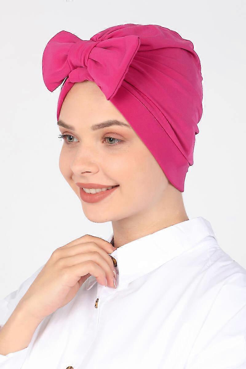 Miray Plain Bow Bone Fuchsia