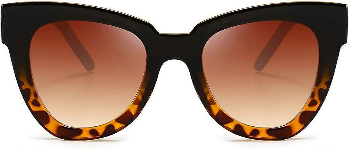 Retro Cat Eye Sunglasses Women Men Vintage Square Tortoise  display picture 2