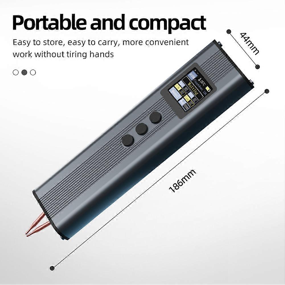 11-speed adjustable digital display portable spot welder with dual pulse output for welding various types of batteries and 0.1-0.3mm nickel sheets