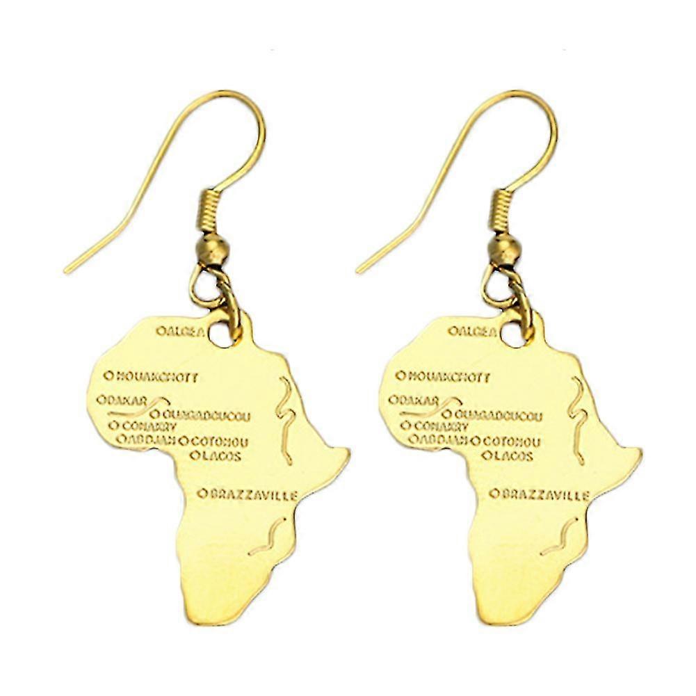 2025適切なヴィンテージ女性アフリカマップダングルドロップフックフープイヤリングピアスジュエリーギフト
