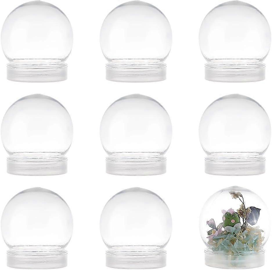10Pcs Plastic Box Plastic Bottle Round Clear 6.6x7.3cm