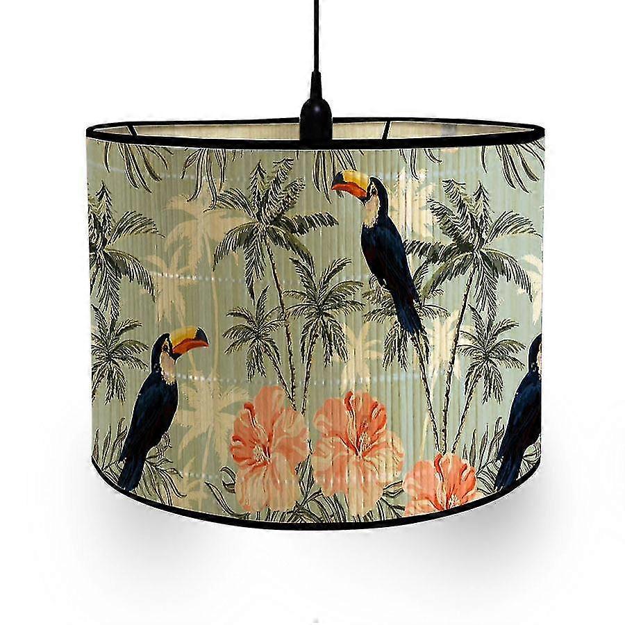 Bamboo Lamp Shade Table Lamp Cover, Without Plug In Cord