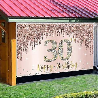 Striscione Dirty Thirty Oro Glitter Per 30° Compleanno – Banner Di Carta Per Decorazione Festa, 16 Cm