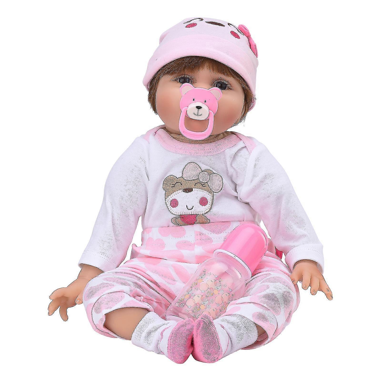 55cm Nou-născut handmade copii cadou jucărie artificială copil drăguț multicolor silicon bumbac realist silicon doll